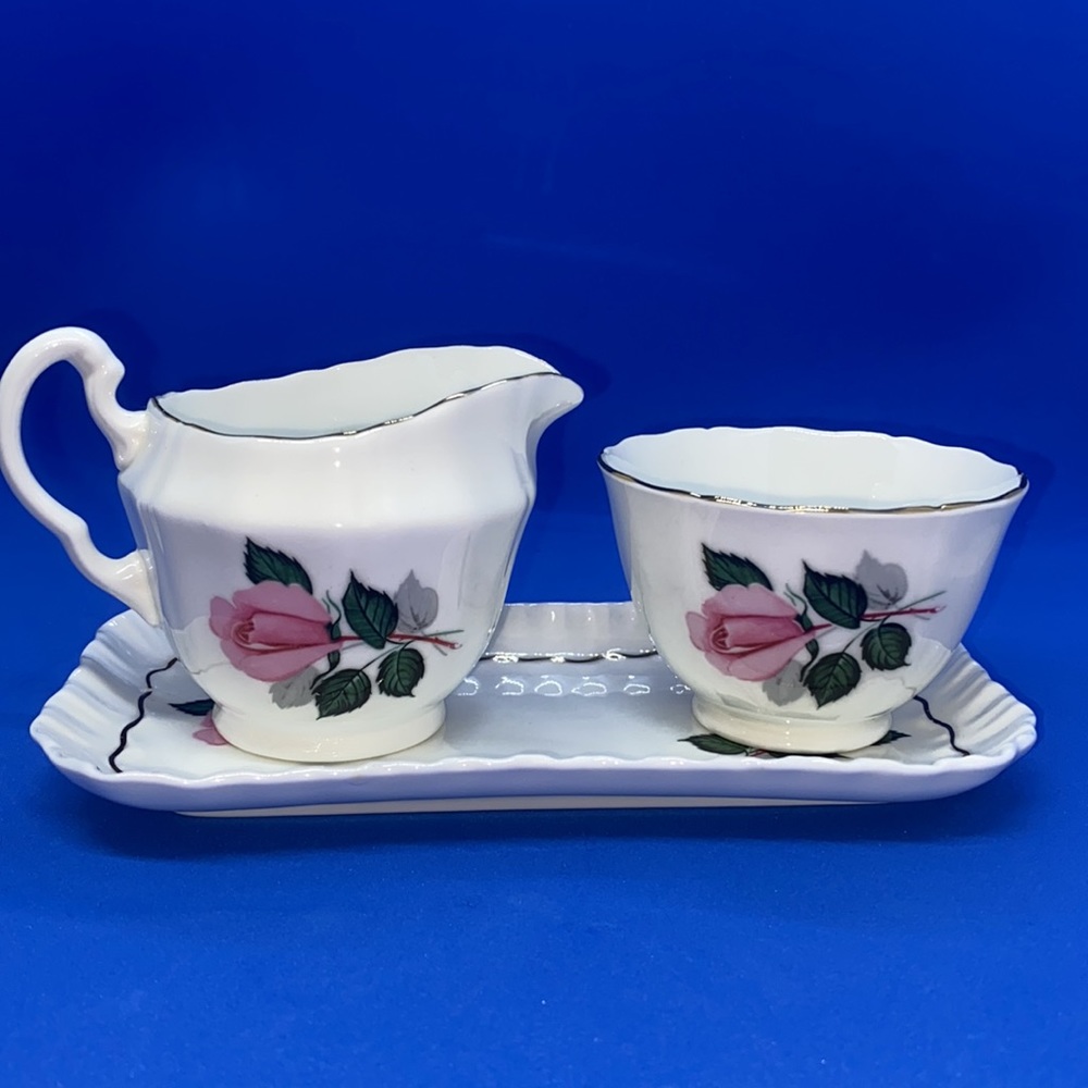 Adderley creamer & sugar small tray